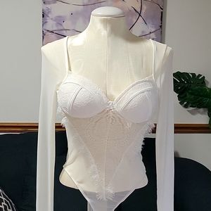 Beautiful  Ivory mesh bodysuit